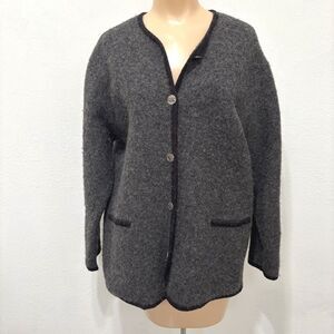 Country Blue Womens Boiled Wool Jacket Large